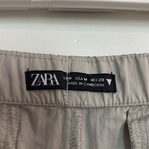 Zara Light Gray/Tan Cargo Pants - Picture 4 of 6